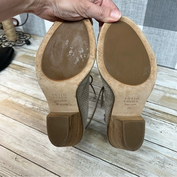 Eileen Fisher Slew Lace Up Peep Toe Bootie - Picture 8 of 13